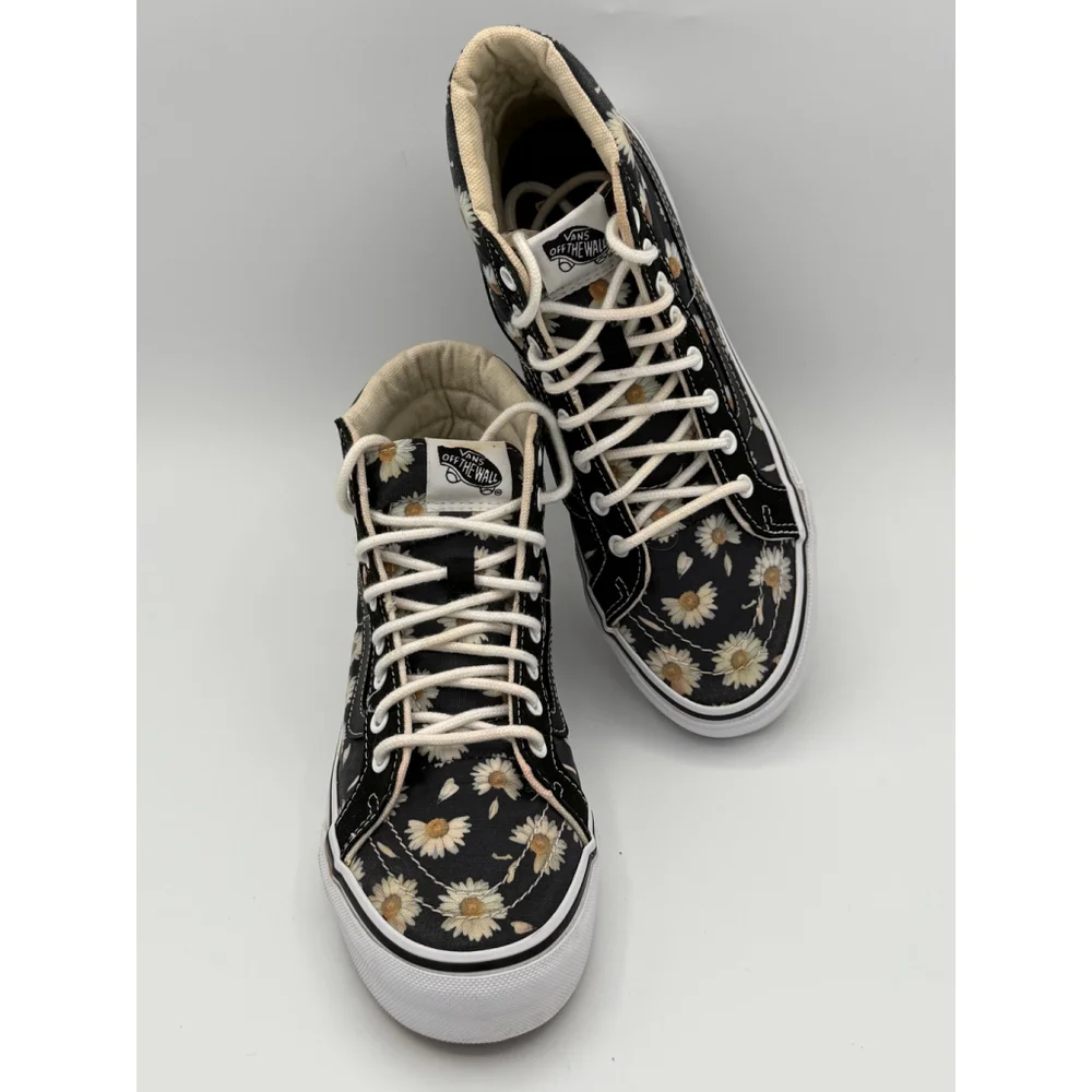 Vans Sk8-Hi “He Loves Me, He Loves Me Not” Daisy Floral Print Sneakers Women’s 7